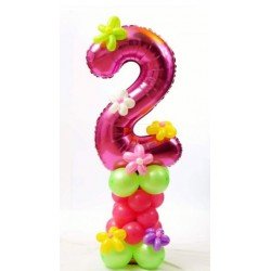 2nd  Pink  colour Birthday  Balloons Bouquet